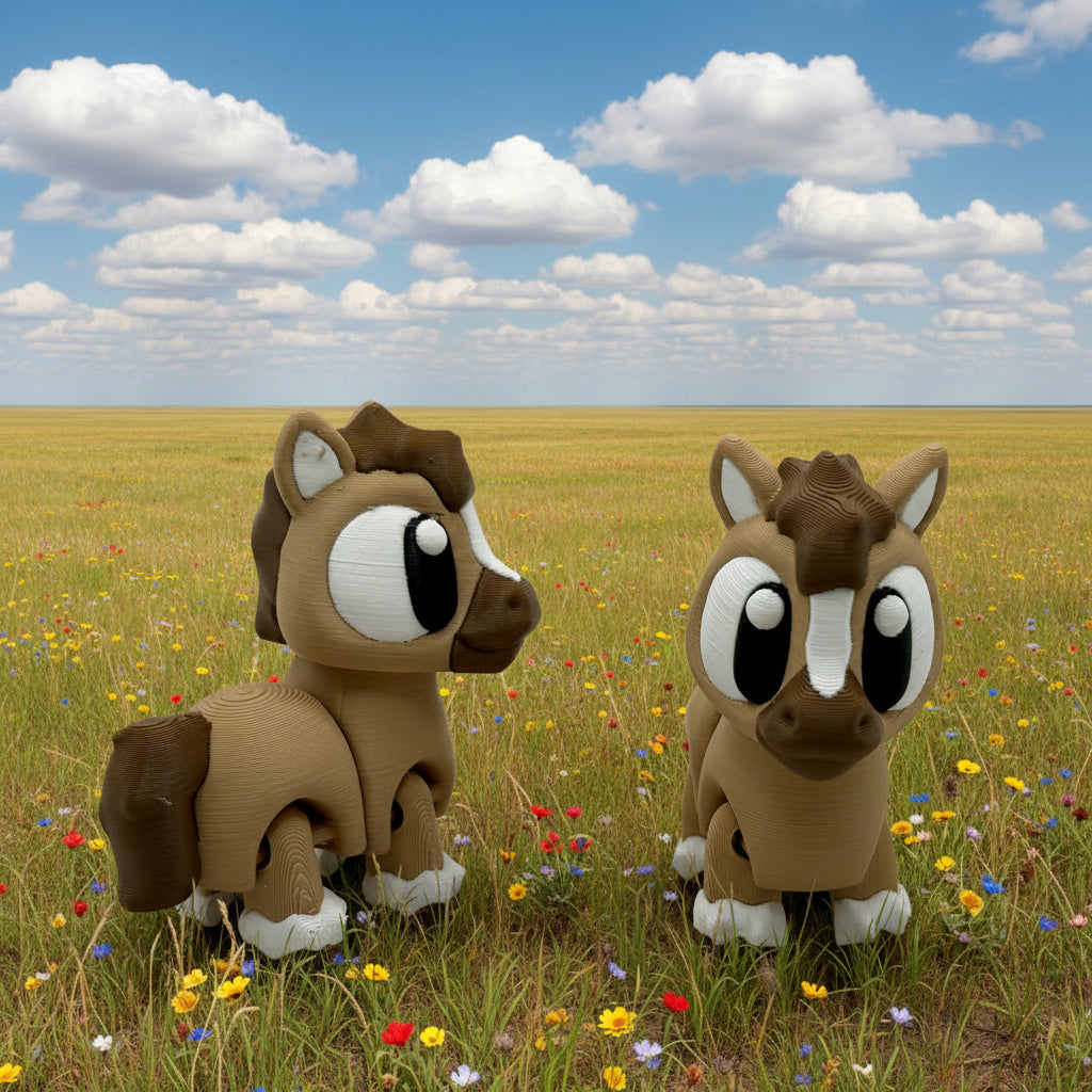 Prairie Pals Horse – 3D Printed Mini Animal Fidget Toy