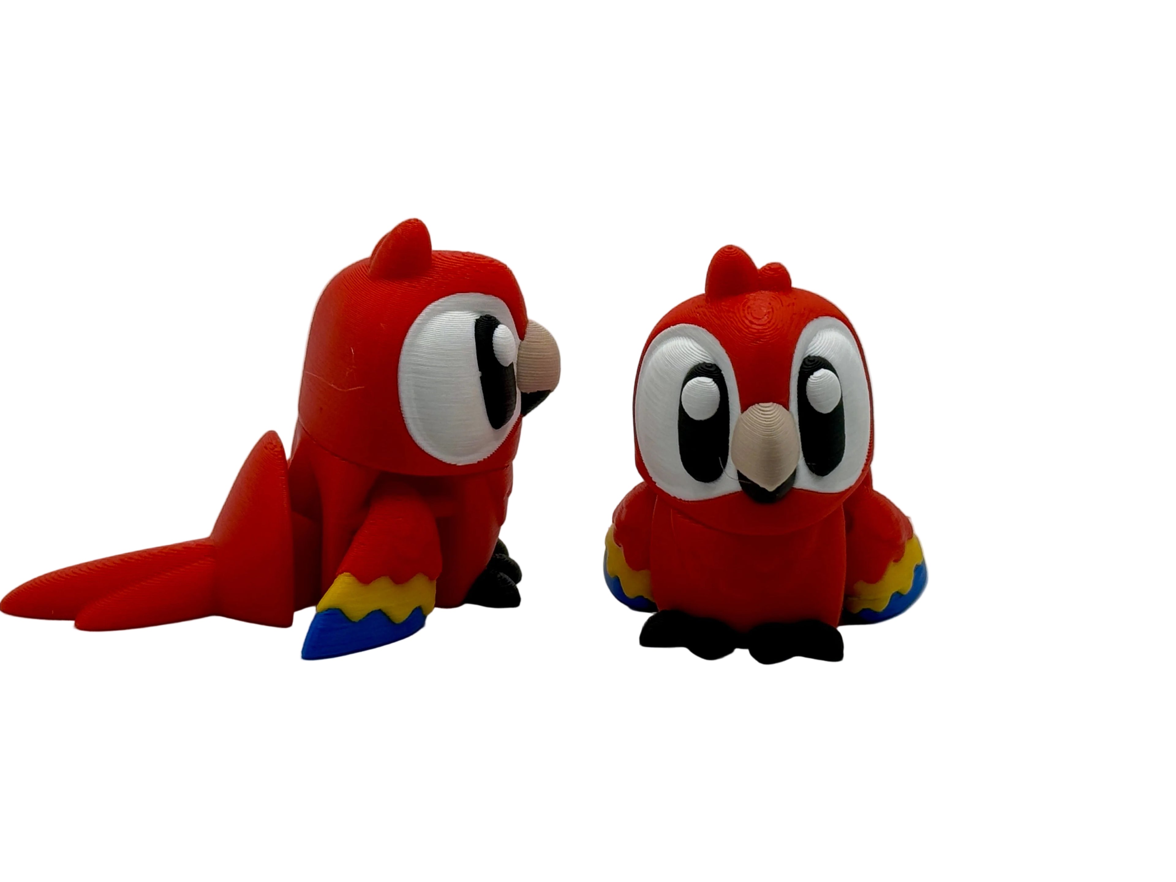 Prairie Pals Flexi Macaw – 3D Printed Mini Animal Fidget Toy