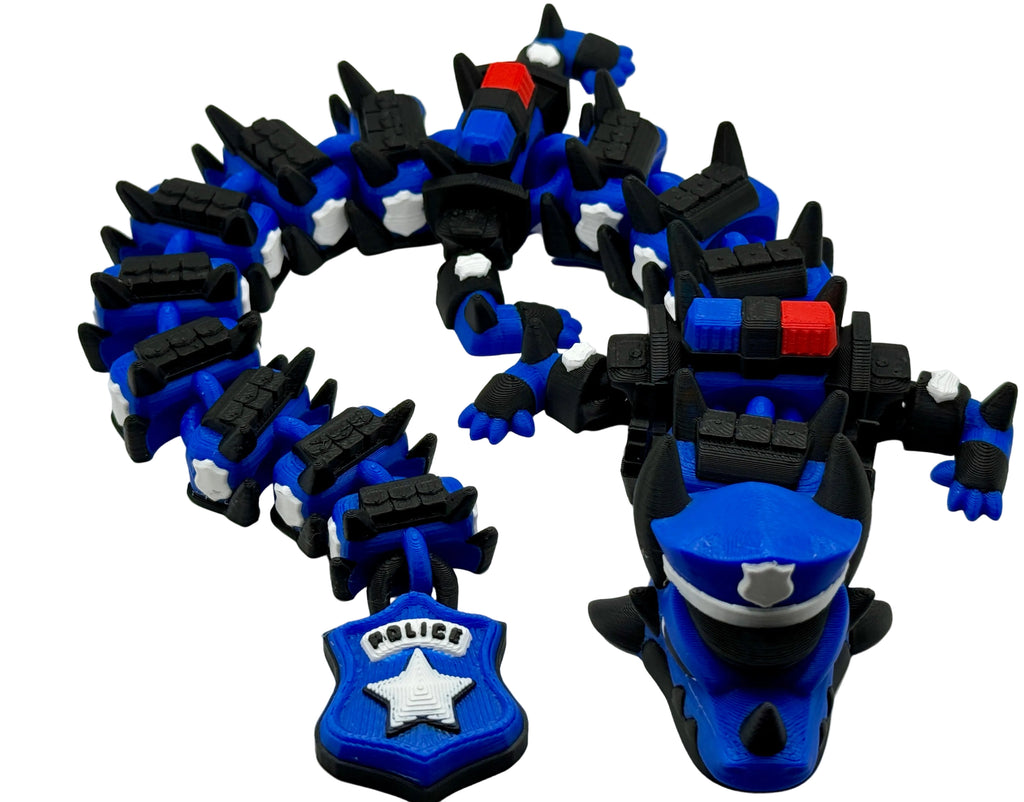 Police Dragon – 3D Printed Articulated Dragon Toy