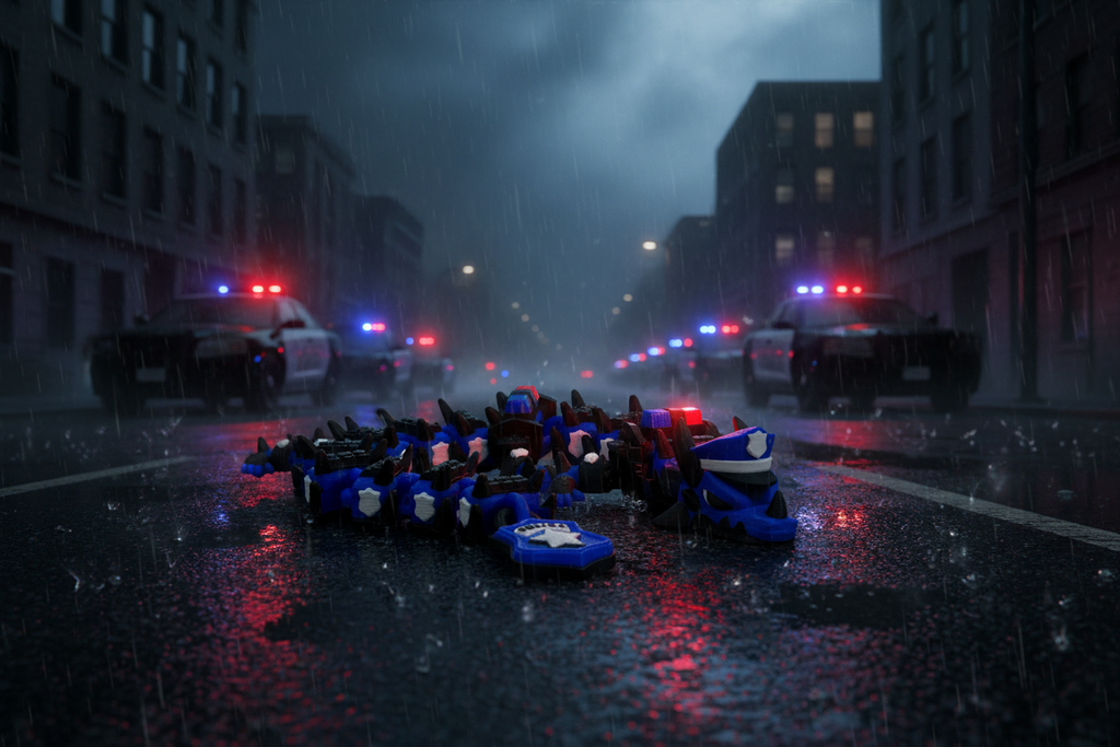Police Dragon – 3D Printed Articulated Dragon Toy