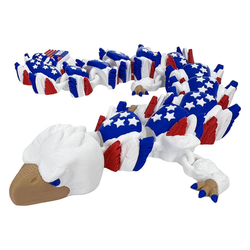 America Dragon – 3D Printed Articulated Patriotic Dragon Toy