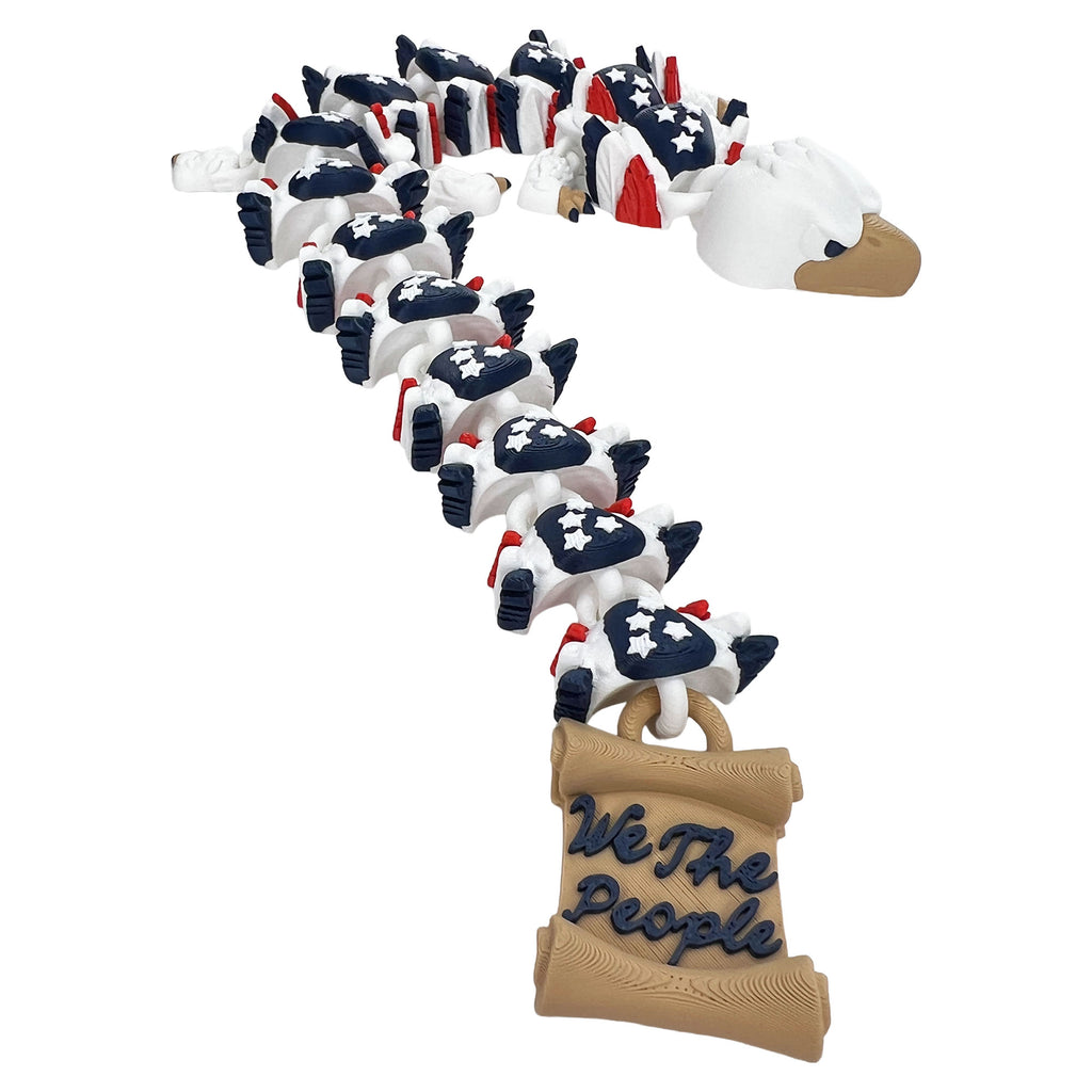 America Dragon – 3D Printed Articulated Patriotic Dragon Toy