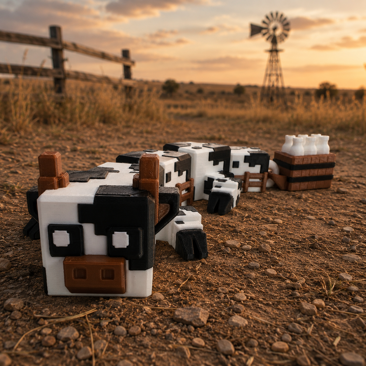 Cube Cow Dragon – 3D Printed Articulated Dragon Toy