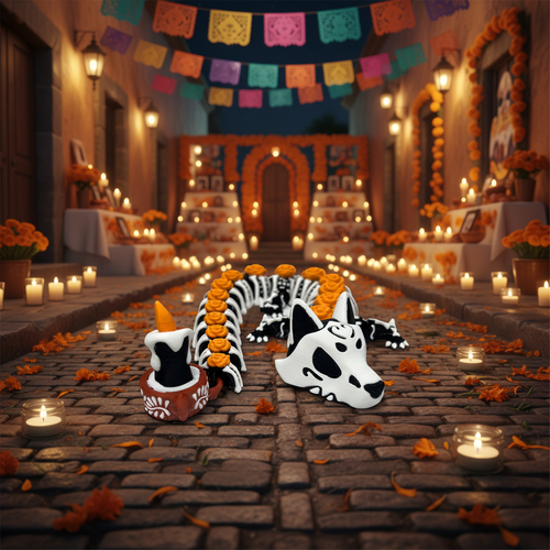 Día de los Muertos Dragon – 3D Printed Articulated Dragon Toy