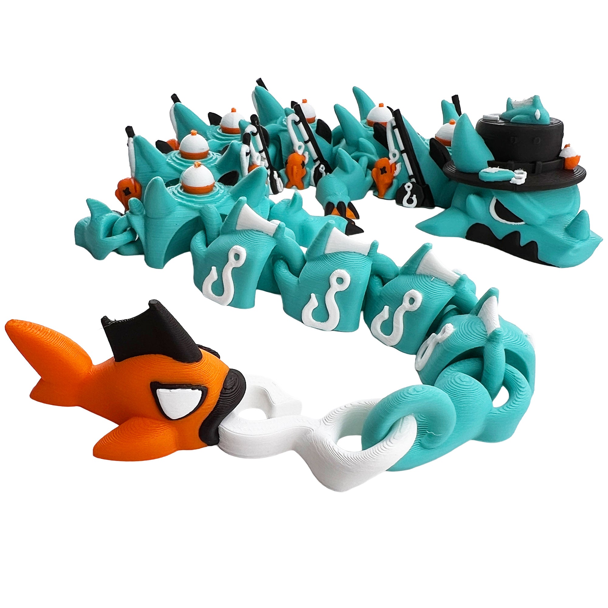 Gone Fishing Dragon – 3D Printed Articulated Dragon Toy