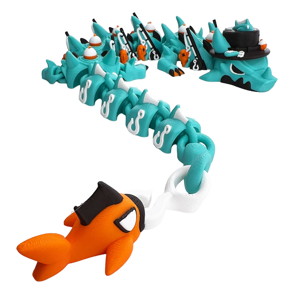 Gone Fishing Dragon – 3D Printed Articulated Dragon Toy