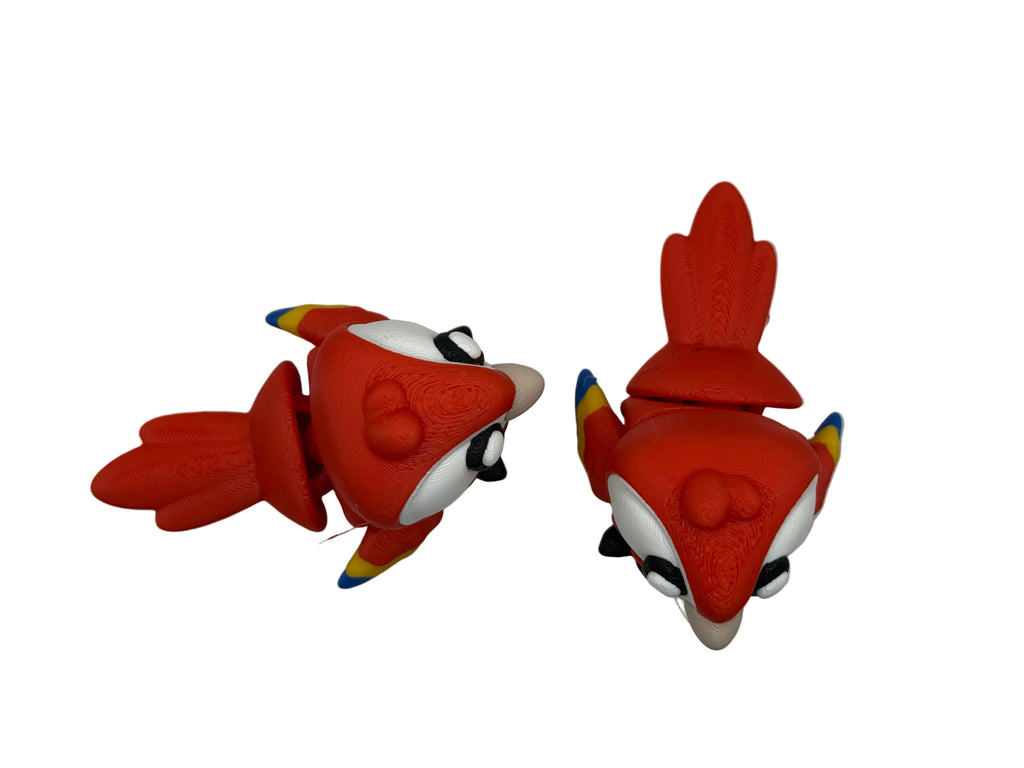 Prairie Pals Flexi Macaw – 3D Printed Mini Animal Fidget Toy