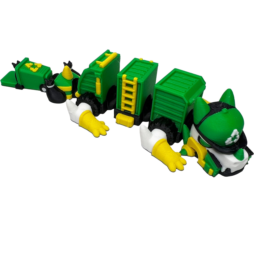 Garbage Truck Dragon Mini – 3D Printed Articulated Dragon Toy