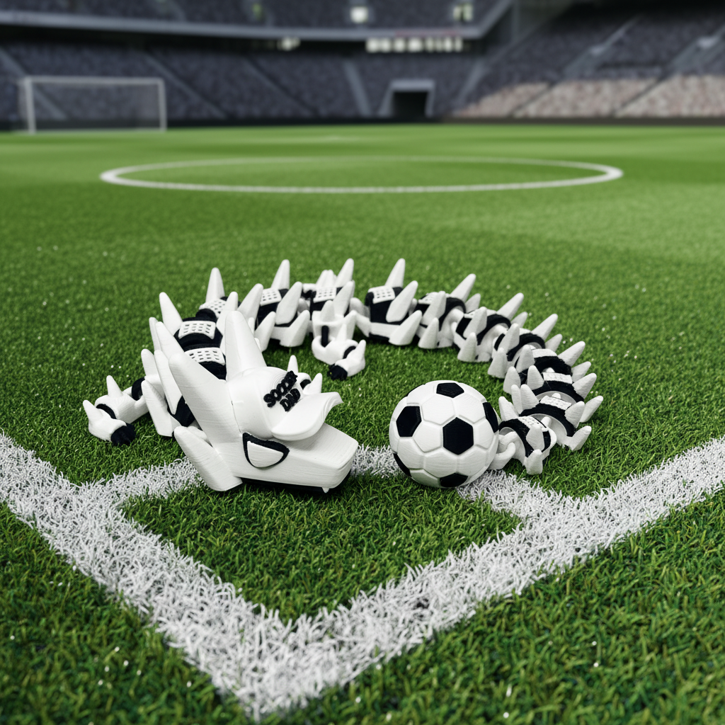 World Cup Dragon – 3D Printed Articulated Soccer Dragon Toy